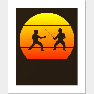 Retro fencing sword Posters and Art